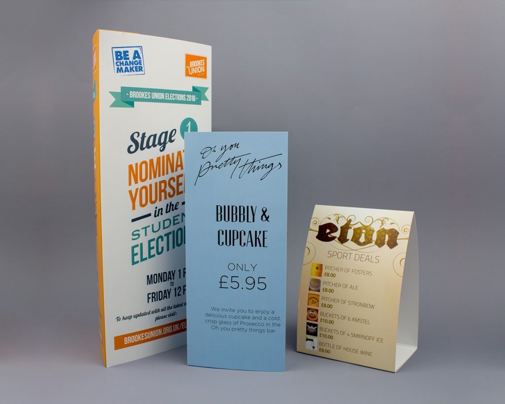 Table Tents Printing Prescot